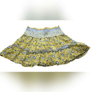 Jessica‎ Grace Yellow Floral Mini Lined Size XL